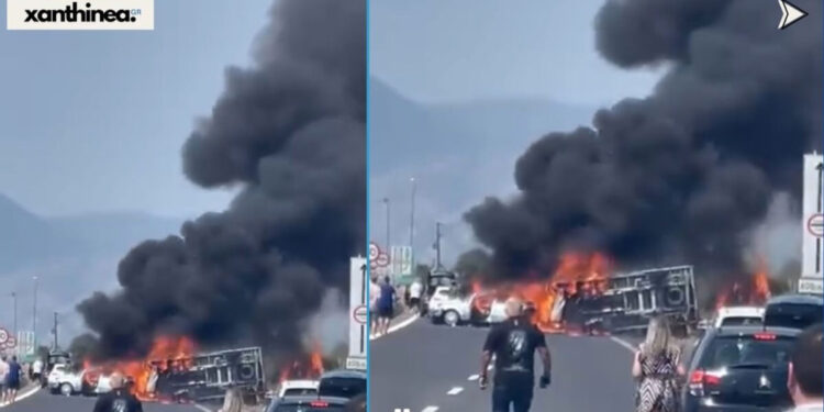 Εγνατία Οδός: Εκτός κινδύνου και φρουρούμενος νοσηλεύεται ο οδηγός φορτηγού που προκάλεσε το τροχαίο με τους 3 νεκρούς