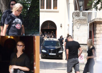Κηδεία Λορέντζο Καριέρε: Πλήθος κόσμου στο τελευταίο «αντίο» – Συντετριμμένοι η σύζυγός του και οι «Φίλοι για πάντα»